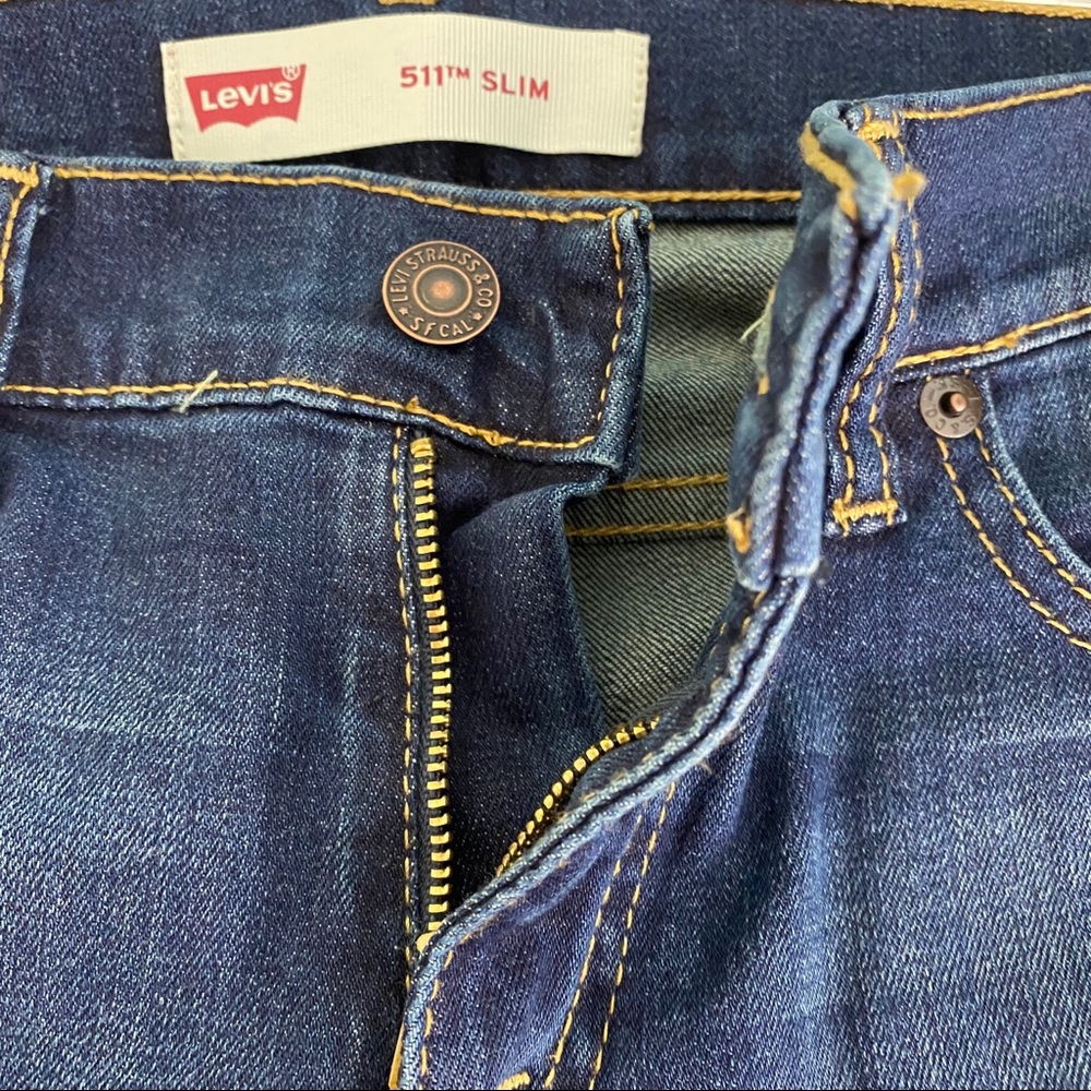Levi’s 511 Slim Patchwork Jeans Size 27 x 27 - Picture 4 of 10